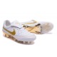 Nike Tiempo R10 FG Kangaroo Leather Cleat White Golden