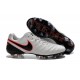 Nike Men's Tiempo Legend VI FG K-leather Soccer Boots Pure Platinum & Metallic Silver