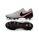 Nike Men's Tiempo Legend VI FG K-leather Soccer Boots Pure Platinum & Metallic Silver