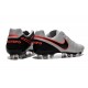 Nike Men's Tiempo Legend VI FG K-leather Soccer Boots Pure Platinum & Metallic Silver