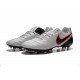 Nike Men's Tiempo Legend VI FG K-leather Soccer Boots Pure Platinum & Metallic Silver