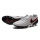 Nike Men's Tiempo Legend VI FG K-leather Soccer Boots Pure Platinum & Metallic Silver