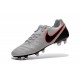Nike Men's Tiempo Legend VI FG K-leather Soccer Boots Pure Platinum & Metallic Silver