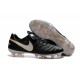Nike Men's Tiempo Legend VI FG K-leather Soccer Boots Black White Gold