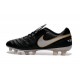 Nike Men's Tiempo Legend VI FG K-leather Soccer Boots Black White Gold