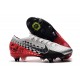 Nike Mercurial Vapor 13 Elite SG Pro Anti-Clog Neymar Chrome Black Red