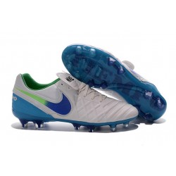Nike Men's Tiempo Legend VI FG K-leather Soccer Boots White Blue