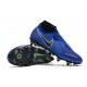 Nike Phantom Vision Elite DF SG-PRO Anti-Clog Racer Blue Black Silver