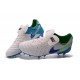 Nike Men's Tiempo Legend VI FG K-leather Soccer Boots White Blue