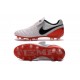 Nike Men's Tiempo Legend VI FG K-leather Soccer Boots White Red Black