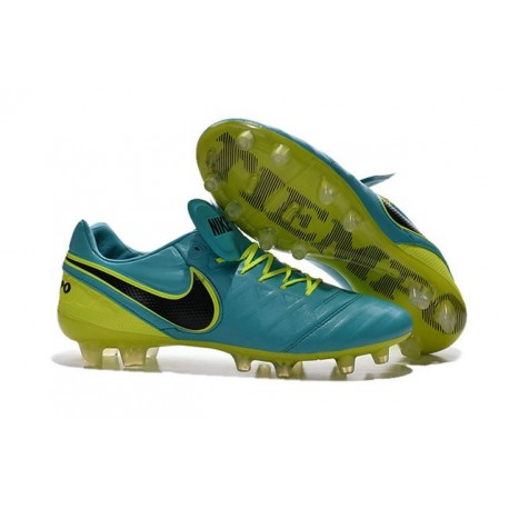 Nike Men's Tiempo Legend VI FG K-leather Soccer Boots Blue Black