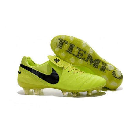 Nike Men's Tiempo Legend VI FG K-leather Soccer Boots Volt Black