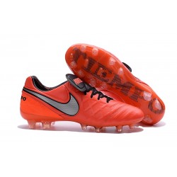 Nike Men's Tiempo Legend VI FG K-leather Soccer Boots Crimson Silver