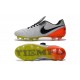 New 2016 Nike Tiempo Legend 6 FG Leather Football Cleats White Black Orange