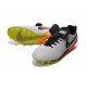 New 2016 Nike Tiempo Legend 6 FG Leather Football Cleats White Black Orange