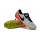 New 2016 Nike Tiempo Legend 6 FG Leather Football Cleats White Black Orange