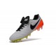 New 2016 Nike Tiempo Legend 6 FG Leather Football Cleats White Black Orange