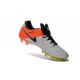 New 2016 Nike Tiempo Legend 6 FG Leather Football Cleats White Black Orange