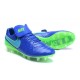 New 2016 Nike Tiempo Legend 6 FG Leather Football Cleats Blue Green
