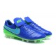 New 2016 Nike Tiempo Legend 6 FG Leather Football Cleats Blue Green