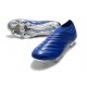 adidas Copa 20+ K-leather FG Cleat -Team Royal Blue Silver Metallic