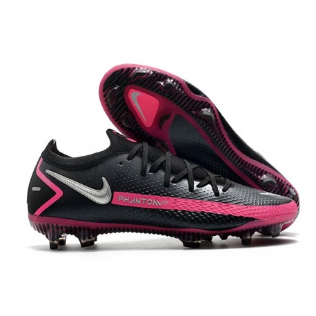 Nike Phantom GT Elite FG Firm Ground Black Pink Blast Metallic Silver