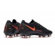 Nike Phantom GT Elite FG Firm Ground Black Dark Smoke Grey Chile Red