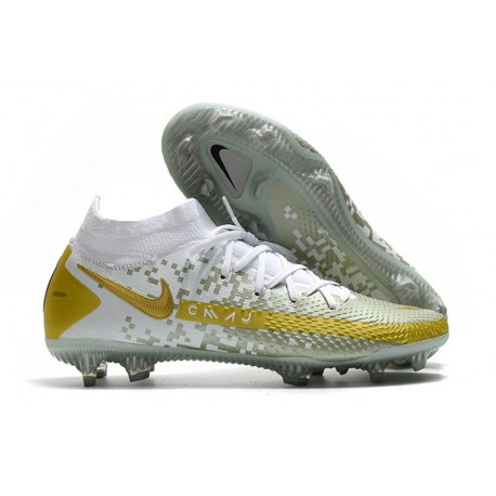 Nike Phantom GT Elite DF FG New 2021 White Grey Gold