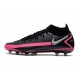 Nike Phantom GT Elite DF AG-PRO Artificial-Grass Black Pink Blast Metallic Silver