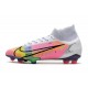 Nike Top Mercurial Superfly 8 Elite FG Cleats White Pink