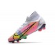 Nike Top Mercurial Superfly 8 Elite FG Cleats White Pink