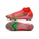 Nike Top Mercurial Superfly 8 Elite FG Cleats Bright Crimson Metallic Silver