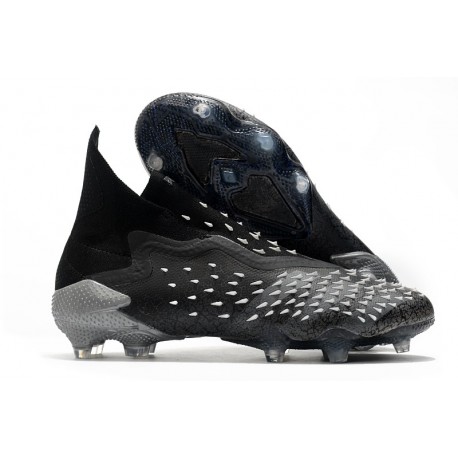 adidas Predator Freak + FG Cleats Core Black Grey Four White