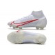 Nike Top Mercurial Superfly 8 Elite FG Cleats White Red