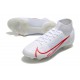 Nike Top Mercurial Superfly 8 Elite FG Cleats White Red
