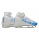 Nike Top Mercurial Superfly 8 Elite FG Cleats White Blue