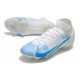 Nike Top Mercurial Superfly 8 Elite FG Cleats White Blue