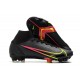 Nike Top Mercurial Superfly 8 Elite FG Cleats Black Cyber Off Noir