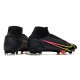 Nike Top Mercurial Superfly 8 Elite FG Cleats Black Cyber Off Noir