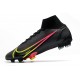 Nike Top Mercurial Superfly 8 Elite FG Cleats Black Cyber Off Noir