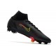 Nike Top Mercurial Superfly 8 Elite FG Cleats Black Cyber Off Noir
