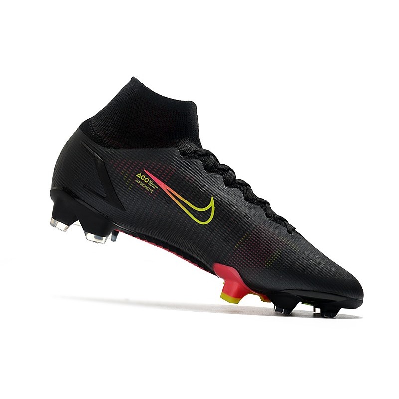 Nike Top Mercurial Superfly 8 Elite FG Cleats Black Cyber Off Noir