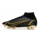 Nike Top Mercurial Superfly 8 Elite FG Cleats Black Gold