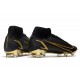 Nike Top Mercurial Superfly 8 Elite FG Cleats Black Gold