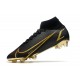 Nike Top Mercurial Superfly 8 Elite FG Cleats Black Gold