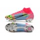 Nike Top Mercurial Superfly 8 Elite FG Cleats Pink Blue Green