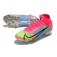 Nike Top Mercurial Superfly 8 Elite FG Cleats Pink Blue Green