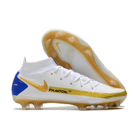 Nike Phantom GT Elite DF FG New 2021 White Golden Blue
