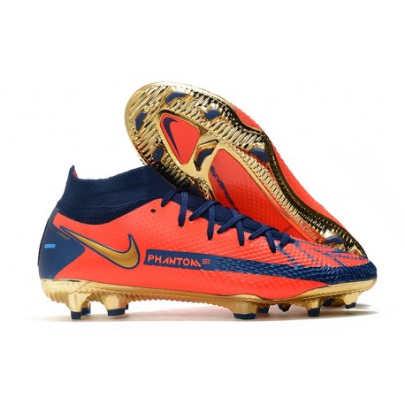 Nike Phantom Generative Texture Elite DF FG Orange Gold Blue