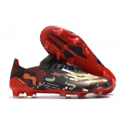 adidas X Ghosted.1 FG Black Red Gold